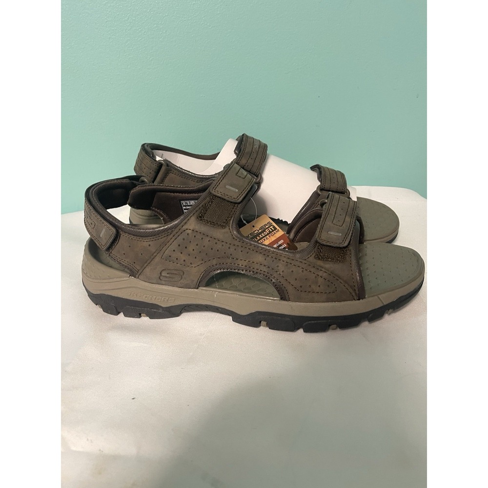 Skechers Tresmen Garo Chocolate Brown Mens Sandal Relaxed Fit Slip-On